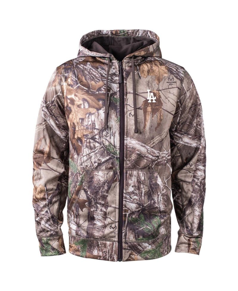 Men's Camo Los Angeles Dodgers Trophy Realtree Full-Zip Hoodie