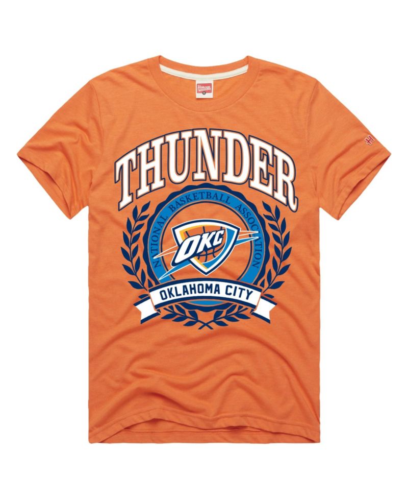 Men's and Women's Orange Oklahoma City Thunder Crest Tri-Blend T-Shirt