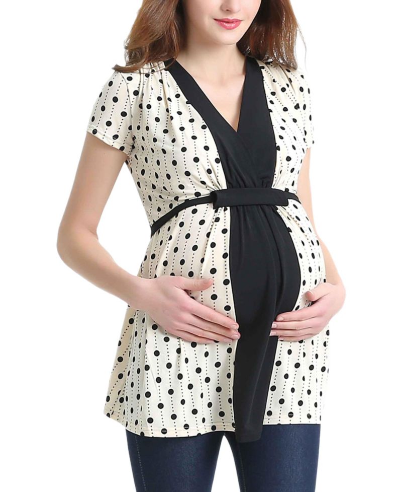 Maternity kimi + kai Nursing Polka Dot Print Top