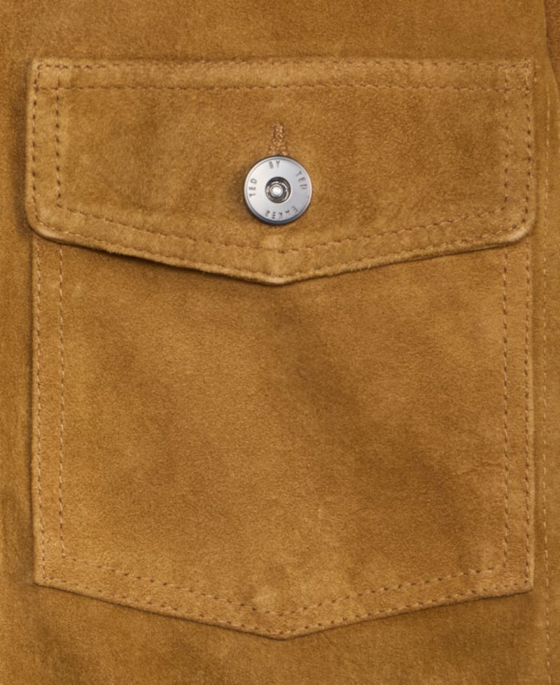 Men's Genuine Suede Trucker Jacket