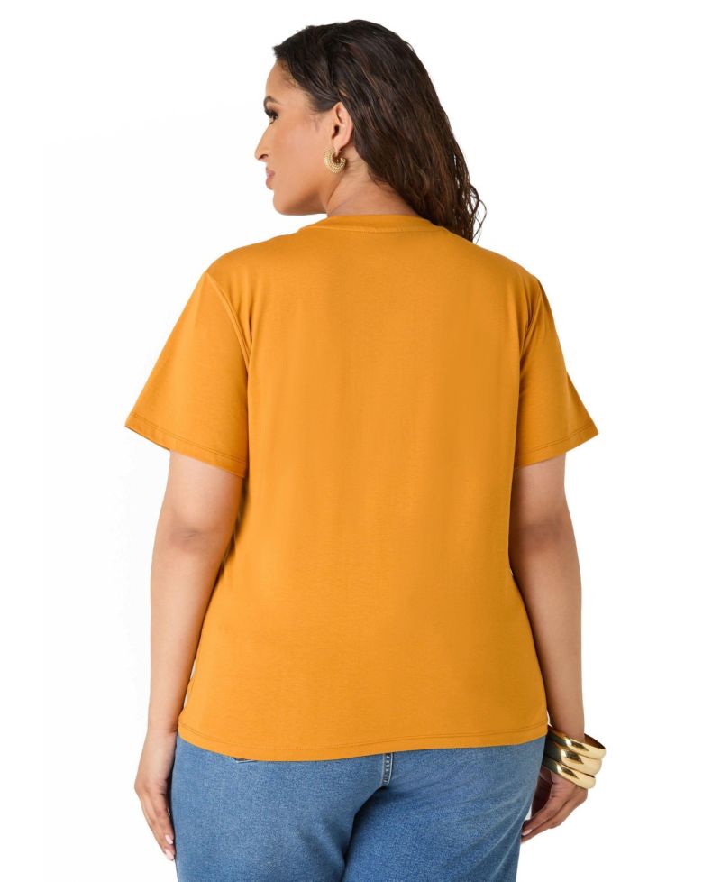 Plus Size Faith Over Fear Graphic Crewneck Tee
