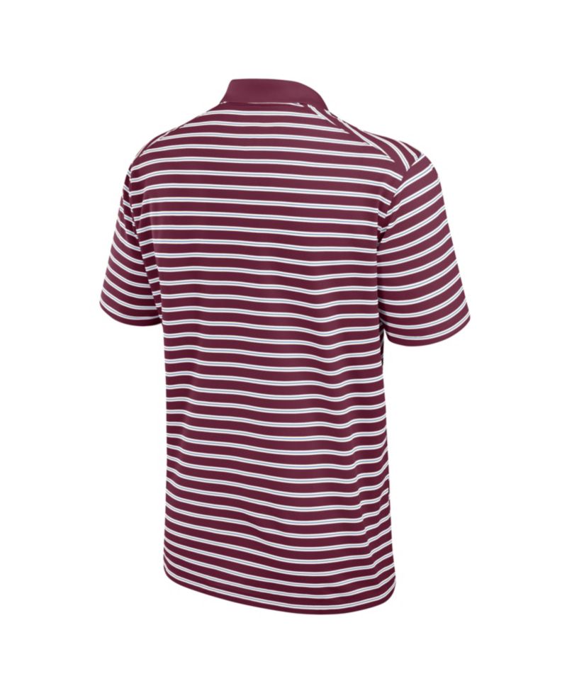 Men's Maroon Philadelphia Phillies Cooperstown Collection Dri-FIT Victory Striped Polo Shirt