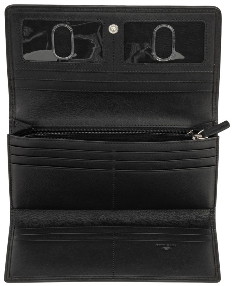 Women's Basket Weave Collection RFID Secure Trifold Wallet