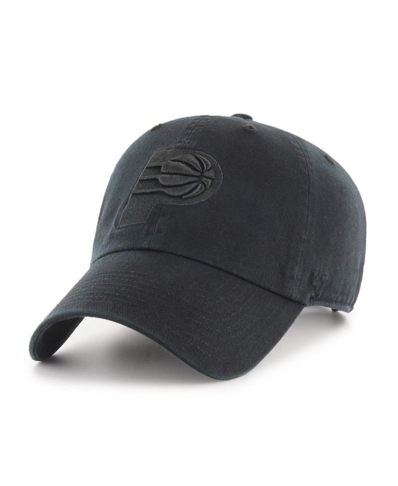 Men's Black Indiana Pacers Primary Logo Clean Up Adjustable Hat