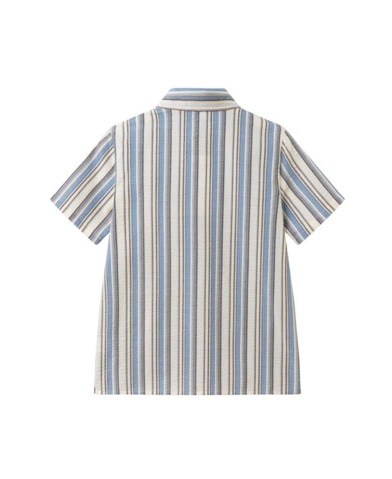 Andy and Evan Boys Stripe Puckered Stripes Buttondown