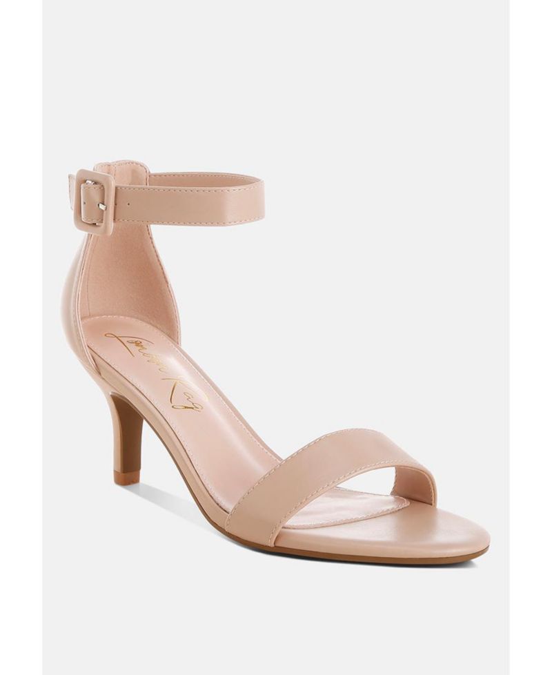 Women's Feruda Faux Leather Kitten Heel Sandals