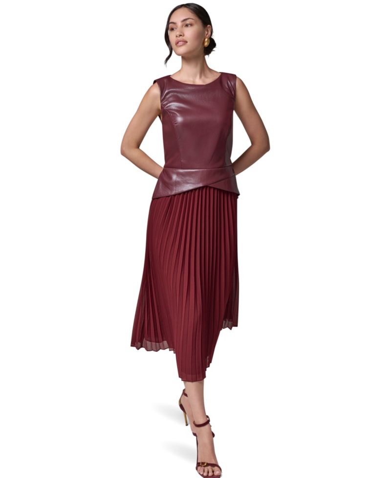 Women's A-Line Sleeveless Midi Dress