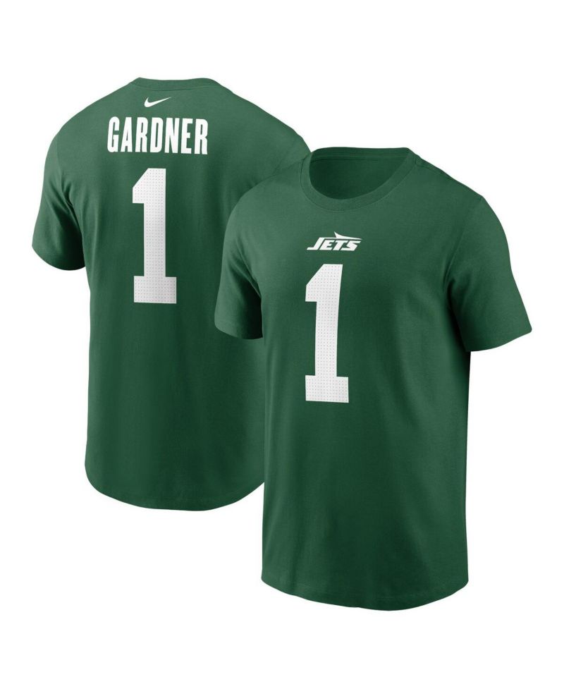 Men's Sauce Gardner Green New York Jets Name & Number T-Shirt