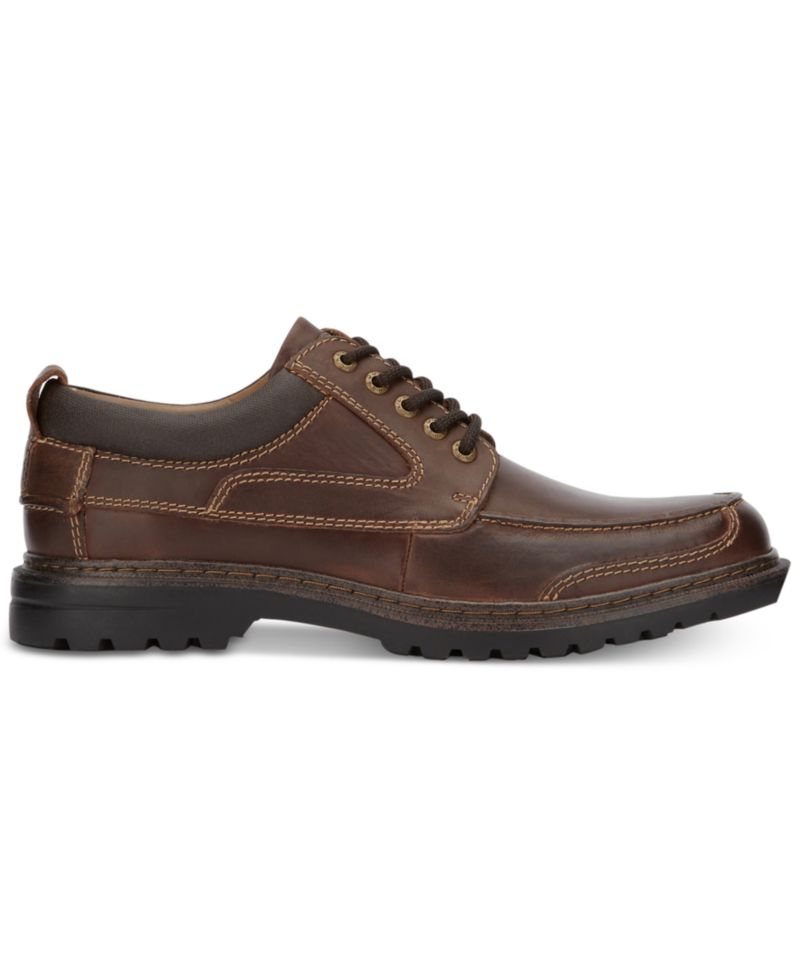 Men's Overton Moc-Toe Leather Oxfords