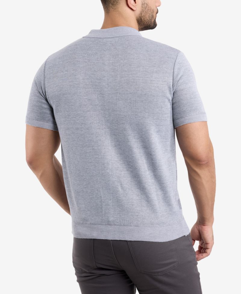 Men's Button Down Short Sleeve Sweater