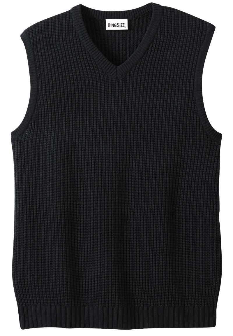 Men's Shaker Knit V-Neck Sweater Vest