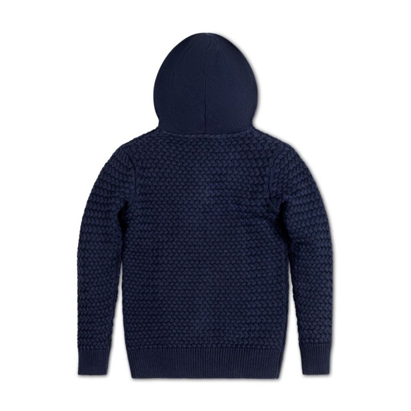 Baby Boys Hope and Henry Long Sleeve Hooded Half Zip Sweater