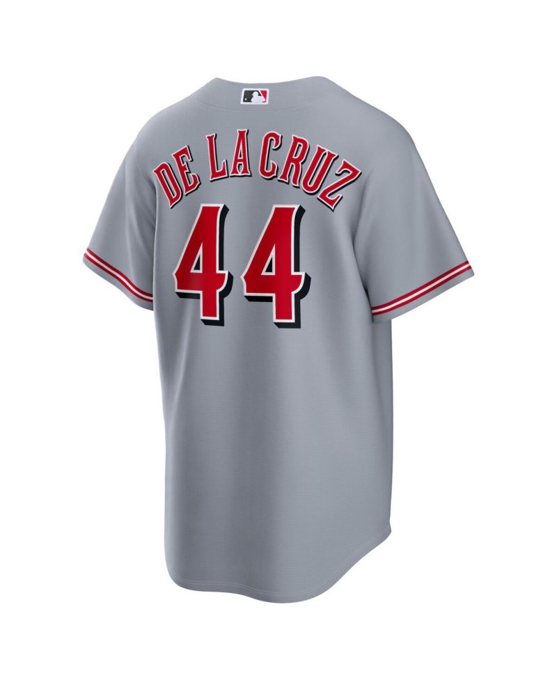 Men's Elly De La Cruz Gray Cincinnati Reds Road Replica Jersey