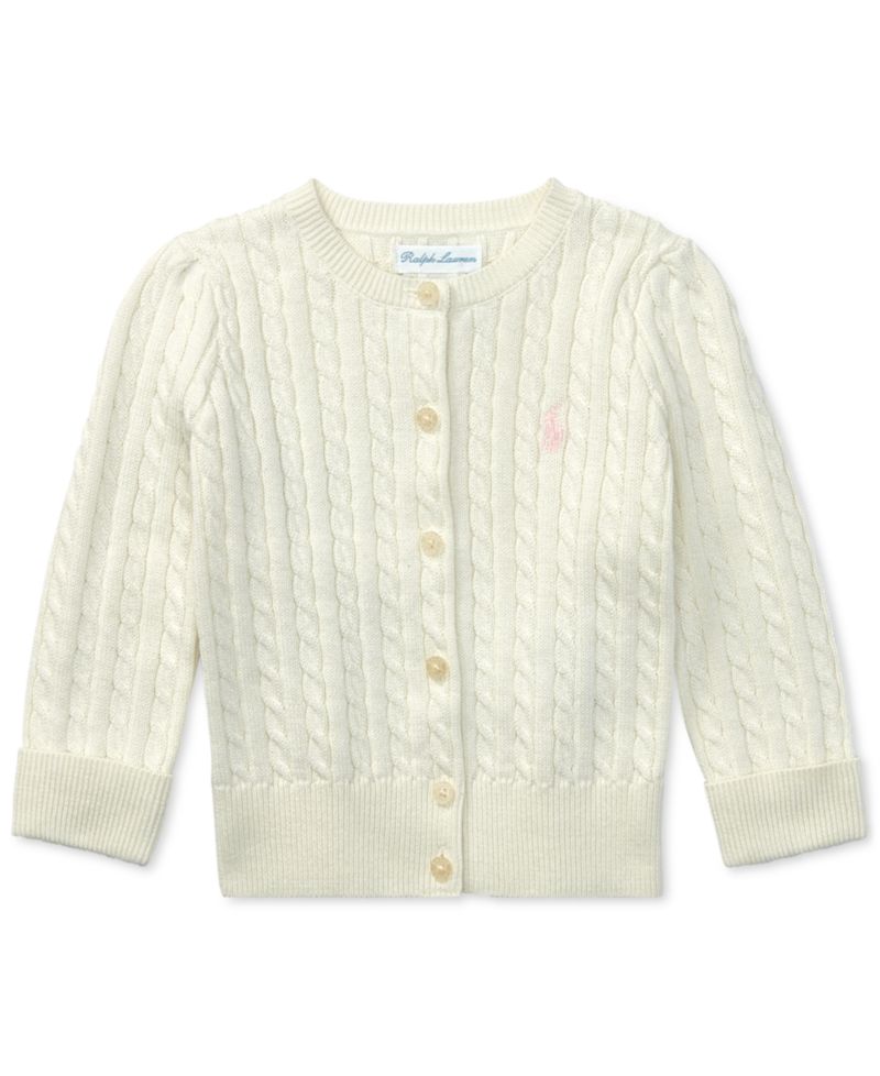 Baby Girls Cable-Knit Cotton Cardigan