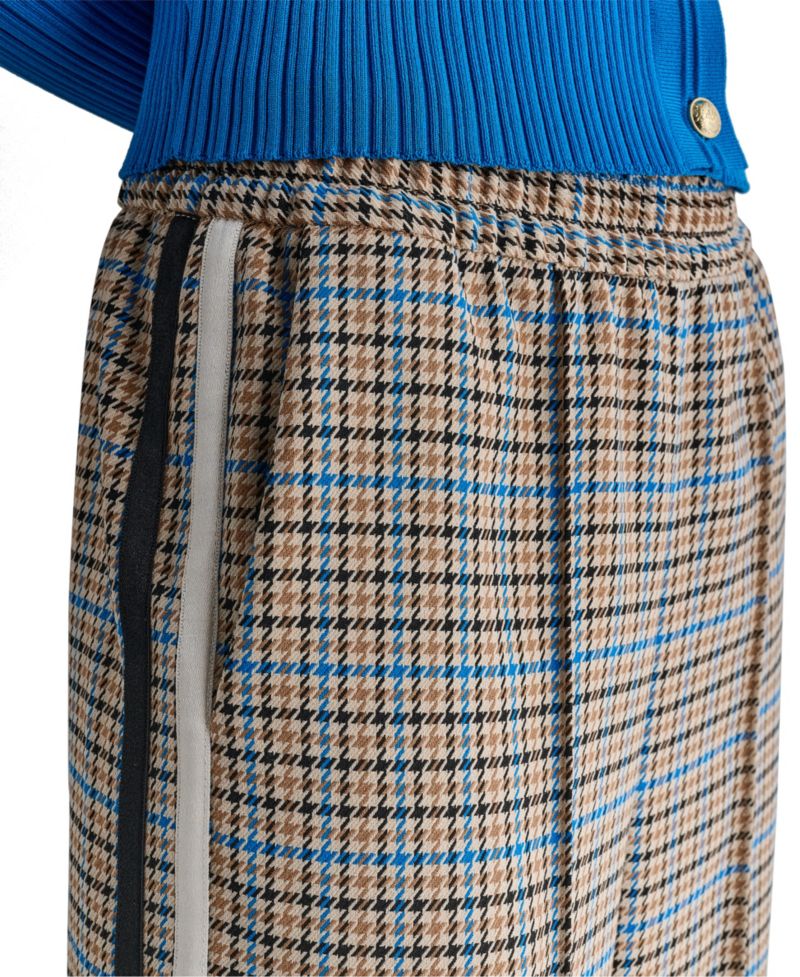 Women's Plaid Wide-Leg Pull-On Pants