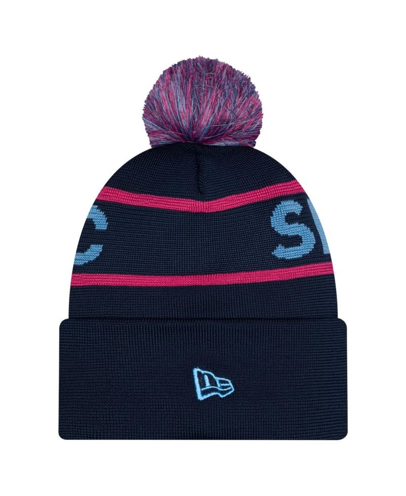 Men's Navy Sporting Kansas City 2026 Jersey Hook Cuffed Pom Knit Hat