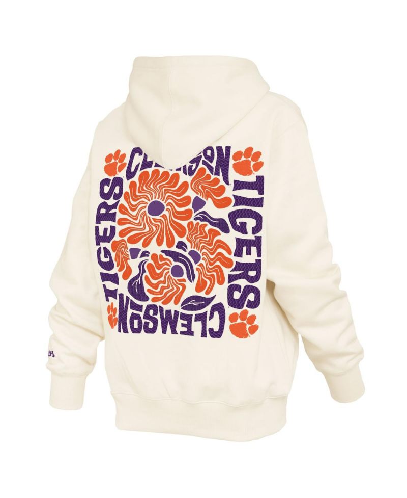 Women's Cream Clemson Tigers Elena Janise Hoodie