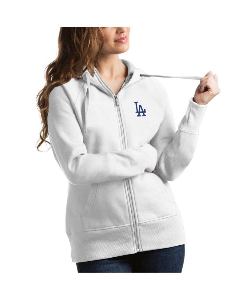 Women's White Los Angeles Dodgers Victory Full-Zip Hoodie