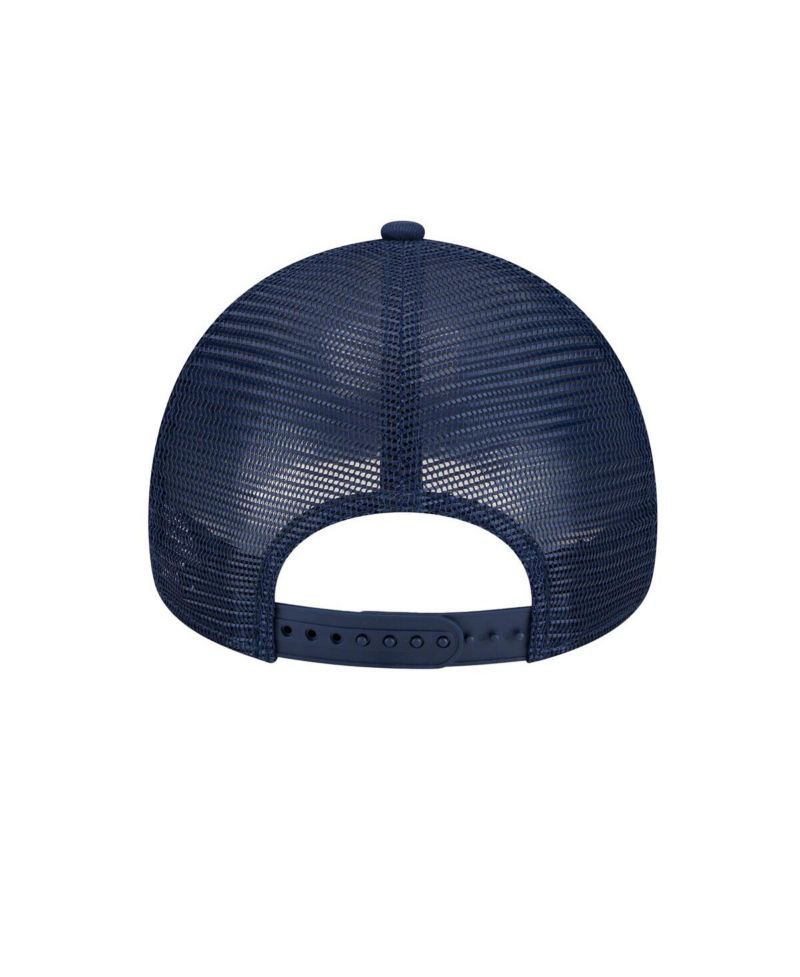 Men's Navy Dallas Cowboys Main A-Frame Trucker 9FORTY Adjustable Hat