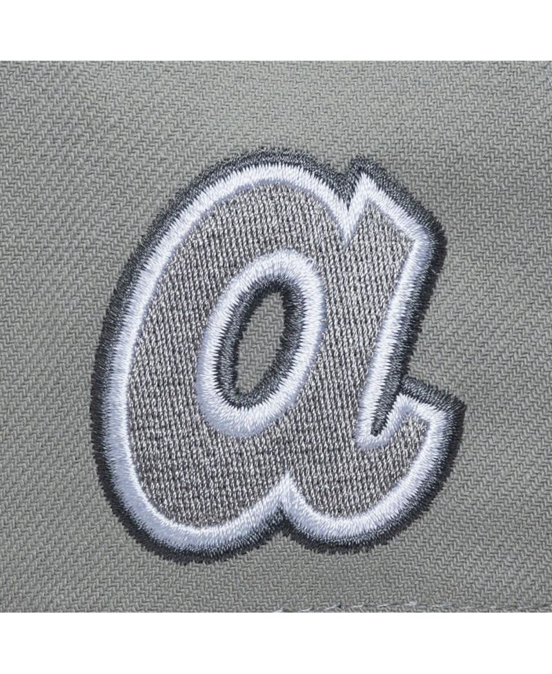 Men's Gray Atlanta Braves Cooperstown Thunderstorm Head Coach Pro-Crown Adjustable Hat