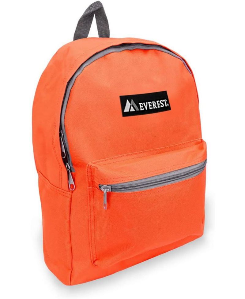 Basic Backpack, Tangerine, One Size