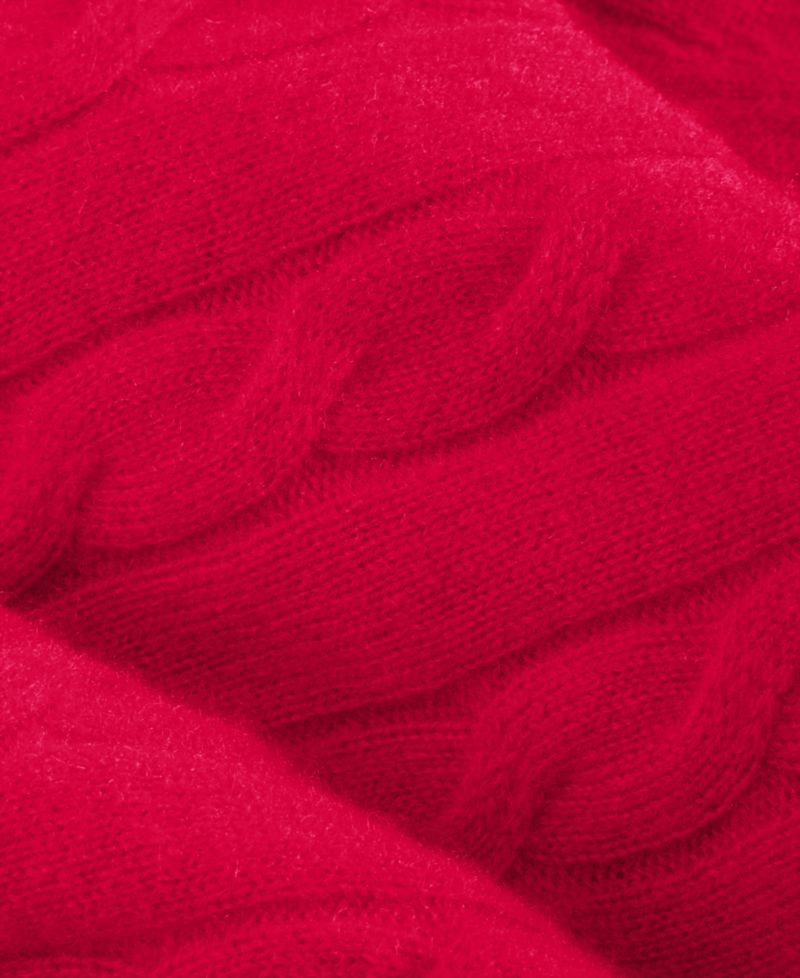 Petite Cable-Knit Crewneck 100% Cashmere Sweater