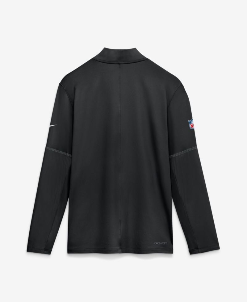 Men's Black Las Vegas Raiders Sideline Dri-FIT Half-Zip Pullover