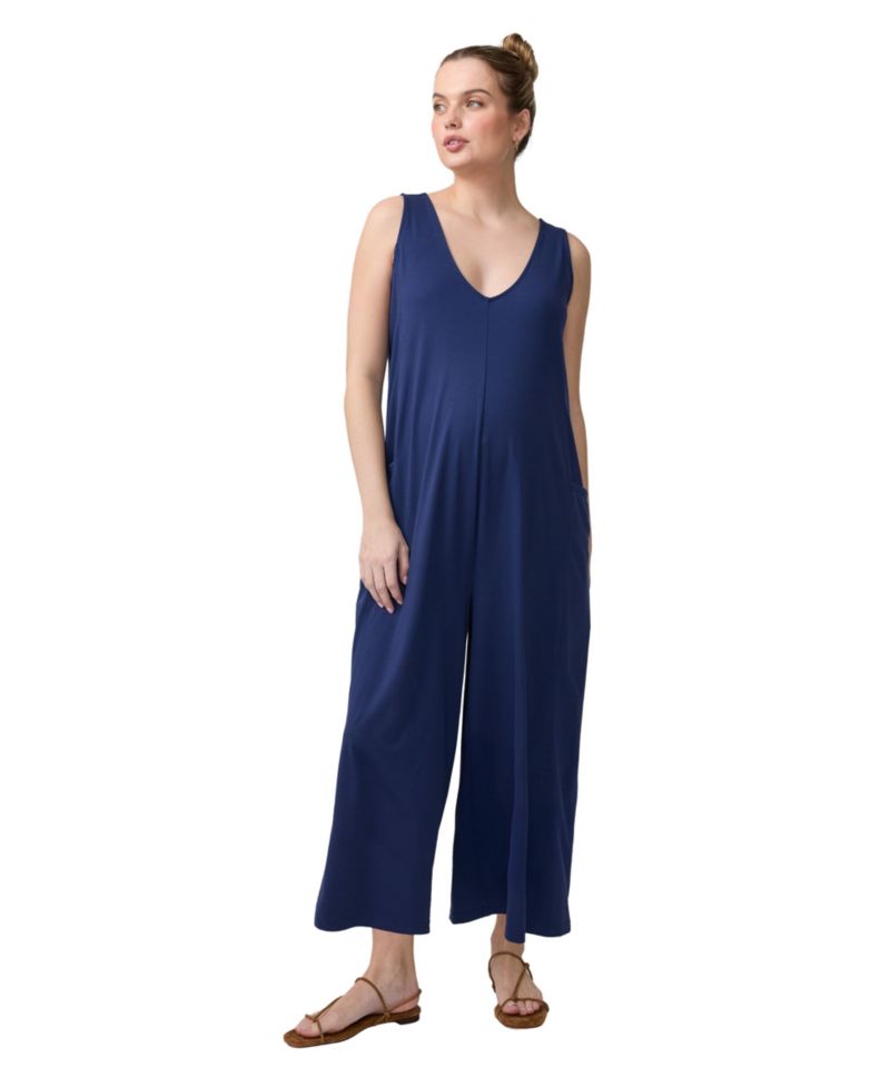 Women's Ingrid + Isabel V-Neck Wide Leg Knit Jumpsuit