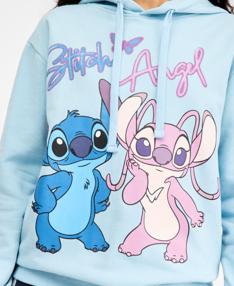 Juniors' Stitch Angel Graphic Hoodie