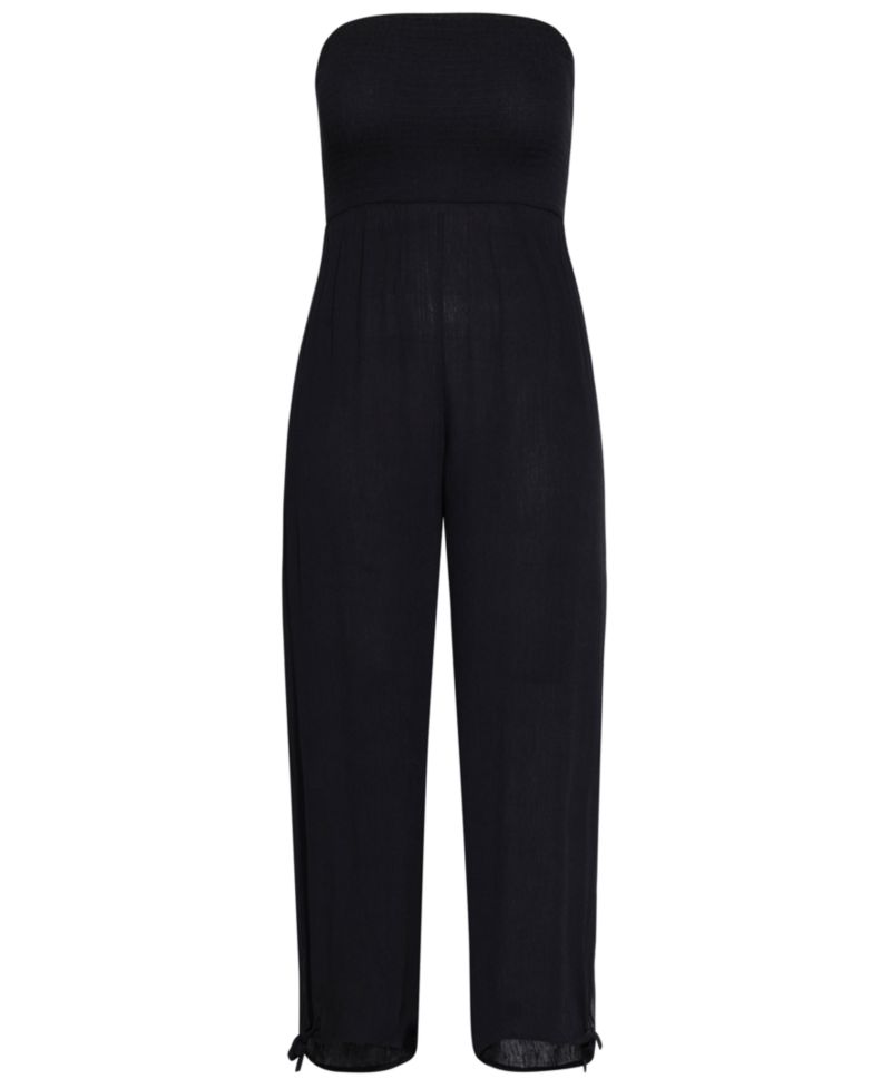 Plus Size Smocked Jumpsuit