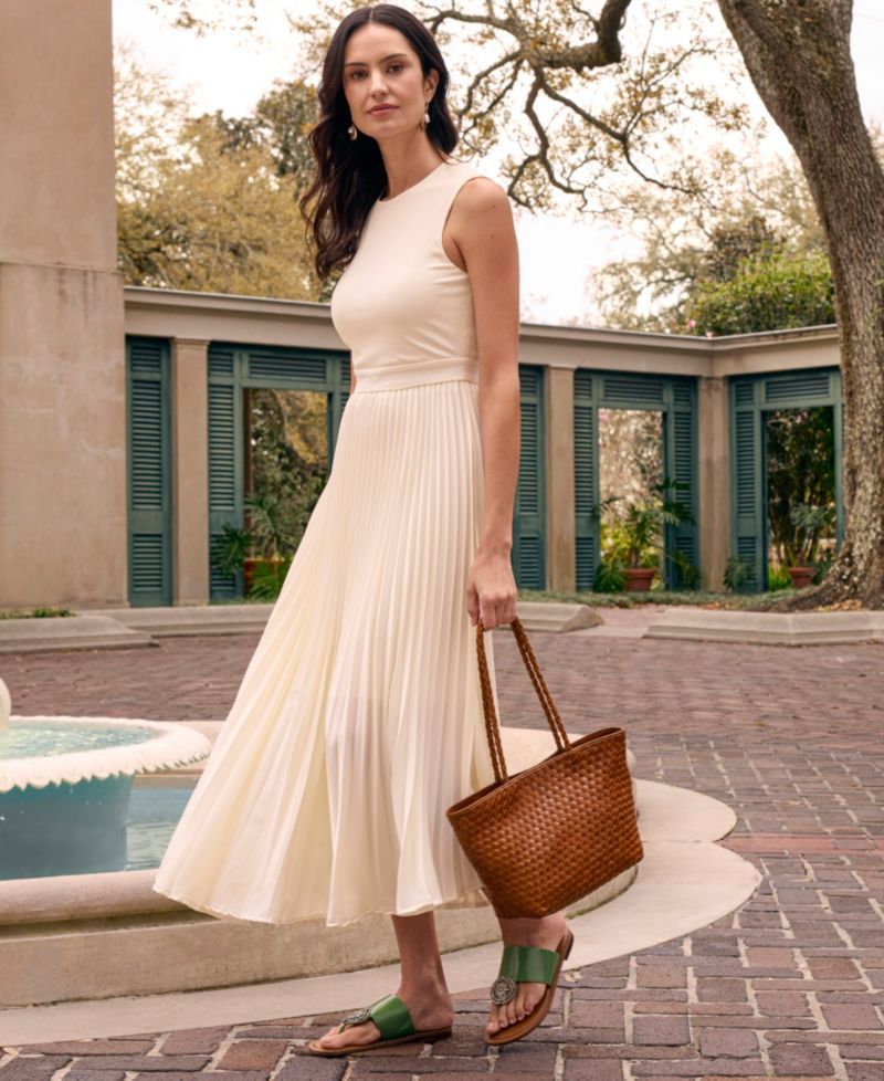 Olivia Large Woven Leather Tote Handbag