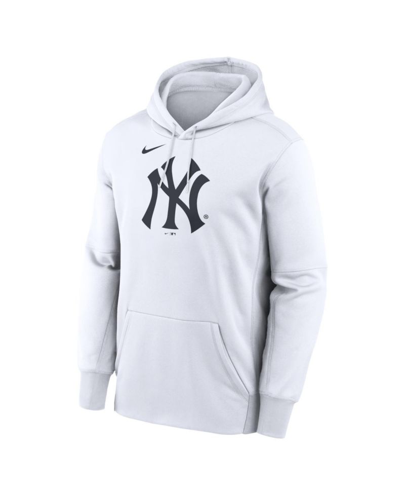 Men's White New York Yankees Logo Club Hoodie