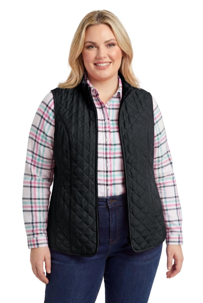 Plus Size Within Zip-Front Quilted Vest