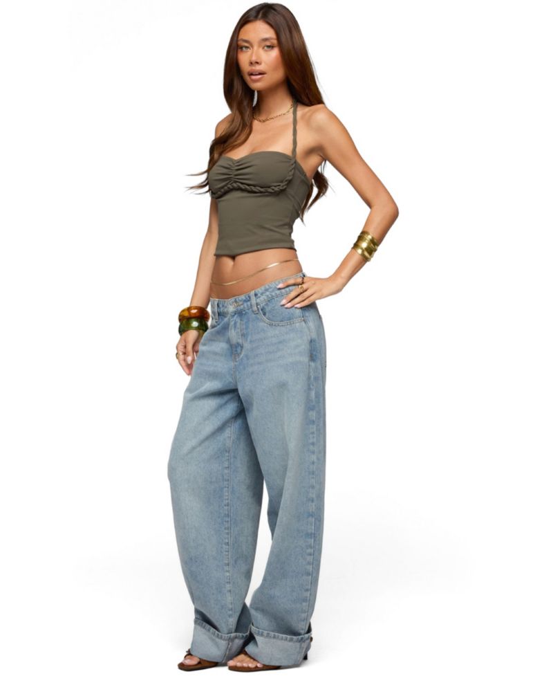 Women's Sherri Braided Strap Halter Top