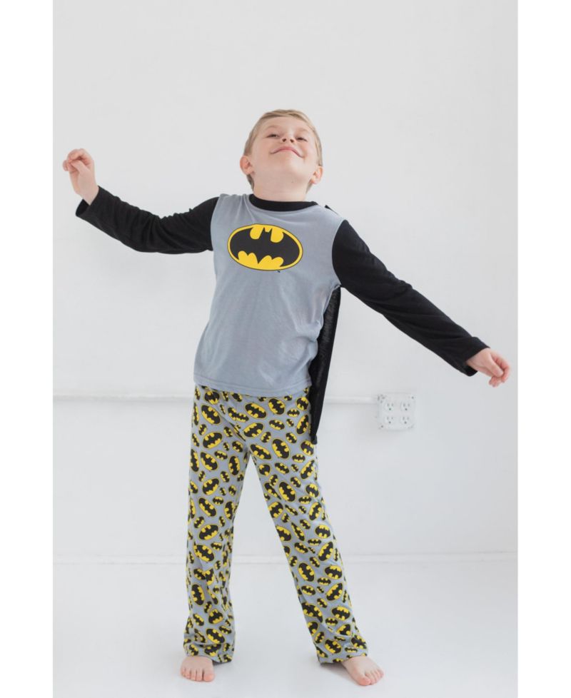 Boys' 4-20 Long-Sleeve Pajama Top, Pants and Detachable Cape, 3-Piece Set