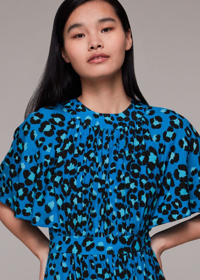 Women's Painted Leopard Amelia Midi Dress