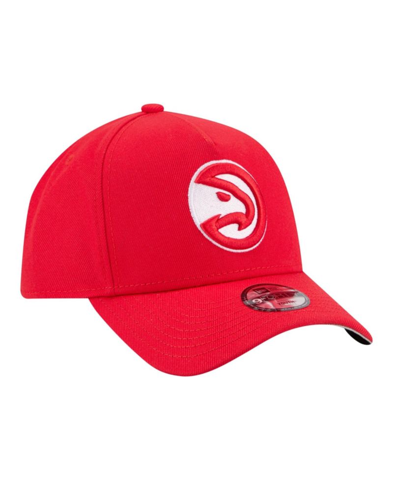 Big Boys and Girls Red Atlanta Hawks 9FORTY A-Frame Adjustable Hat