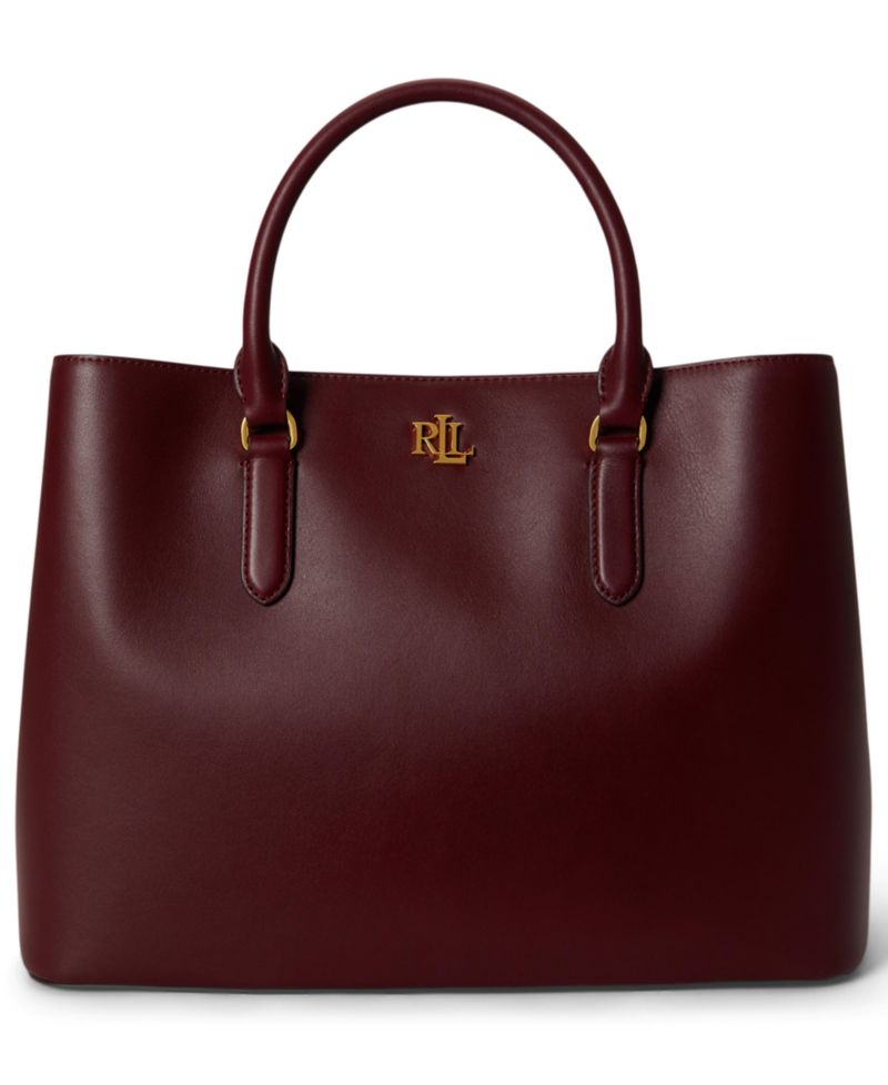 Marcy Full-Grain Leather Large Satchel Bag