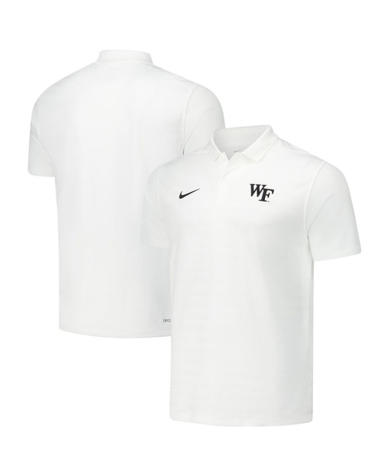 Men's White Wake Forest Demon Deacons 2024/25 Sideline Victory Coaches Performance Polo Shirt