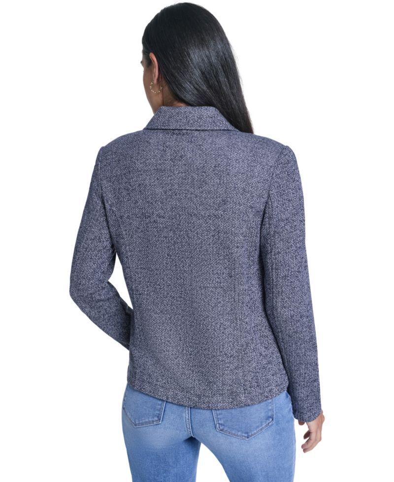 Women's Marled Band Double-Breasted Jacket