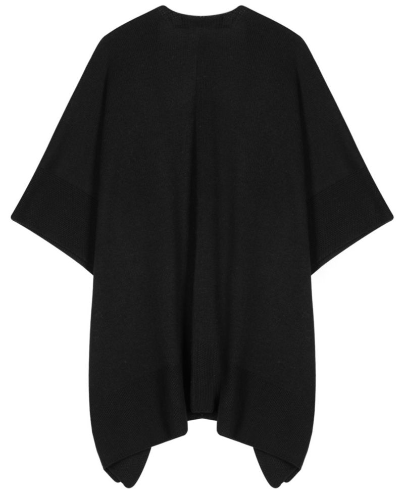Texture Edge Knit Ruana
