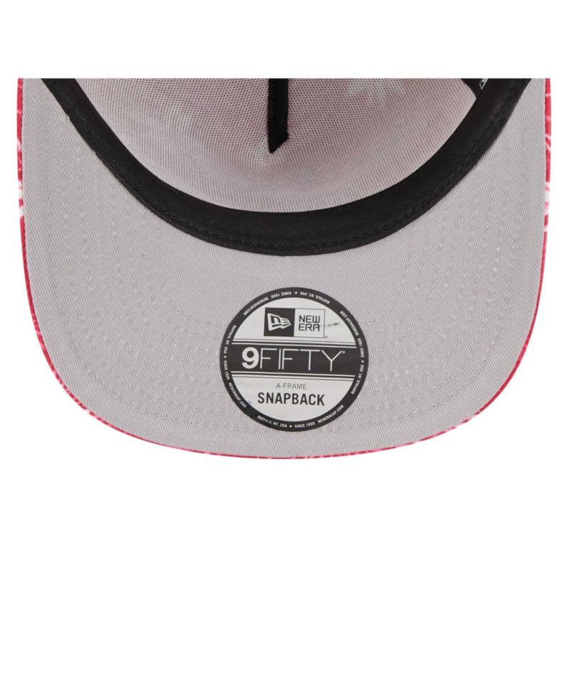 Men's Scarlet San Francisco 49ers Palm Print A-Frame 9FIFTY Snapback Hat