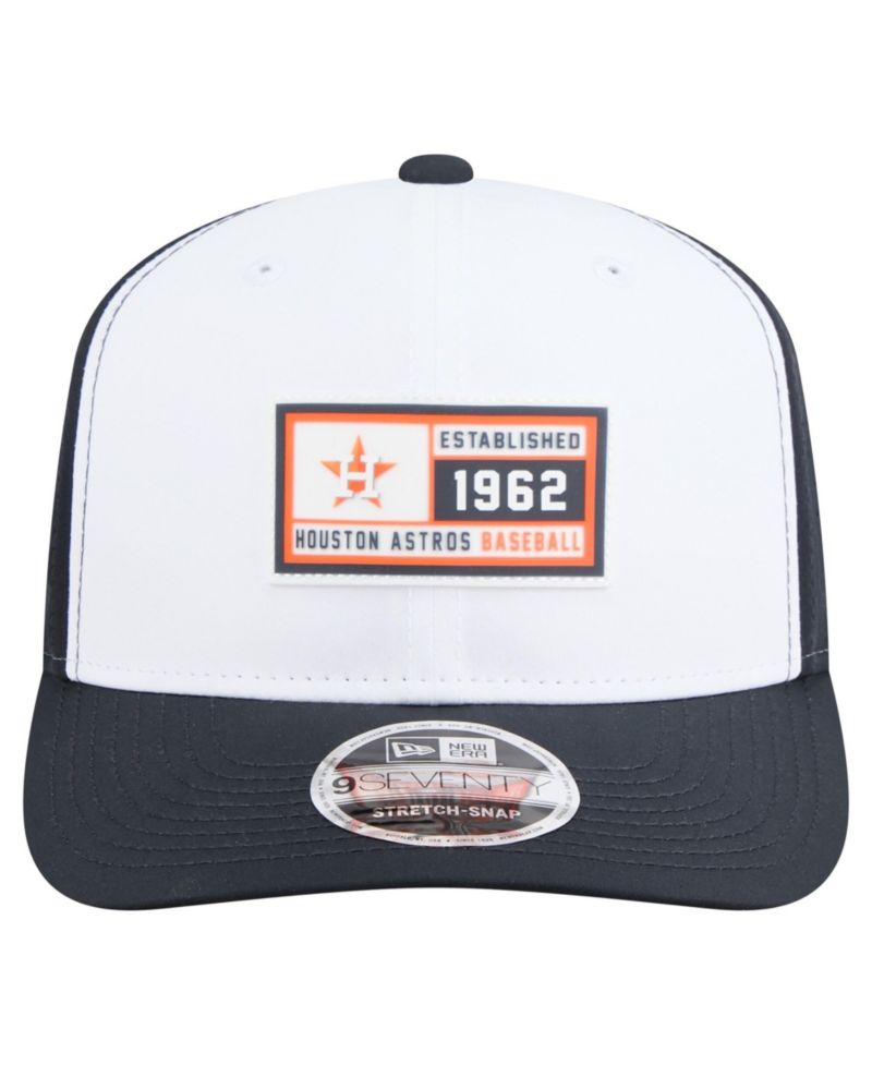 Men's White/Navy Houston Astros Established Patch 9SEVENTY Adjustable Hat