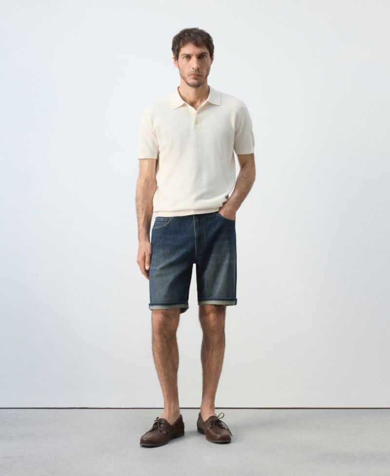 Men's Slim-Fit Denim 9.45" Bermuda Shorts