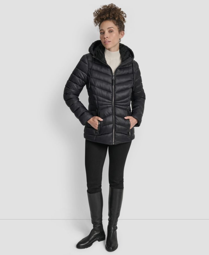 Women's Stand Collar Zipper-Front Coat