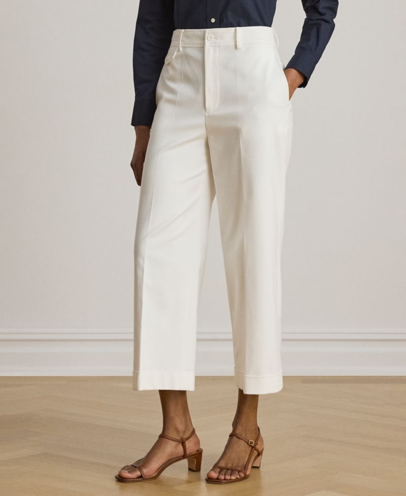 Petite Cropped Wide-Leg Pants