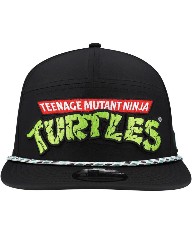 Men's Black Teenage Mutant Ninja Turtles Rope Trucker 9FIFTY Snapback Hat