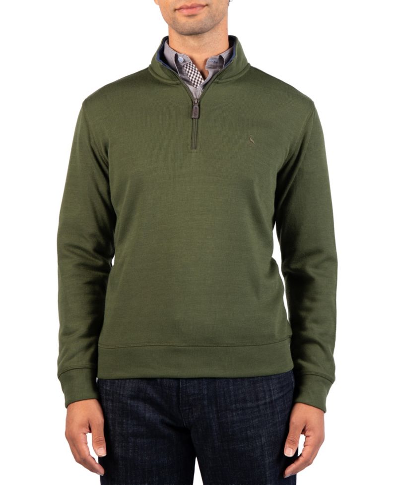 Men's French Rib Quarter Zip Sweater