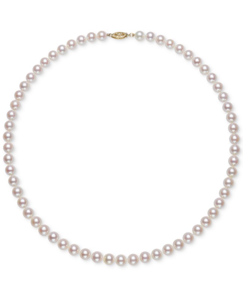 Cultured Akoya Pearl (6-1/2-7mm) Classic 18" Collar Necklace