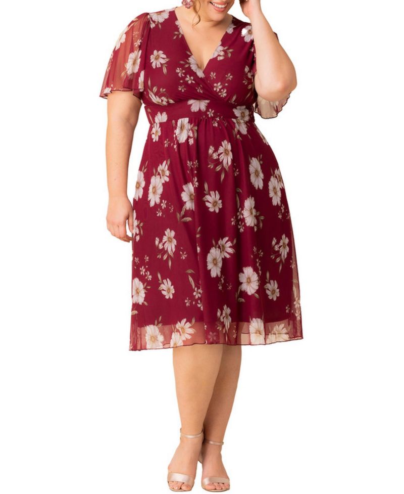 Plus Size Margot Mesh Cocktail Dress